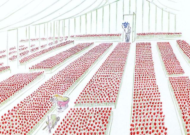 Sempé et son interprétation du bar PMU des Vosges.