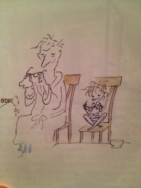 "– A quoi rêves-tu, Catherine? me demandait papa. Tu devrais mettre tes lunettes. Je lui obéissais et tout retrouvait sa dureté et sa précision coutumières. Avec mes lunettes, je voyais le monde tel qu’il est. Je ne pouvais plus rêver. ” Catherine Certitude, de Patrick Modiano et Sempé